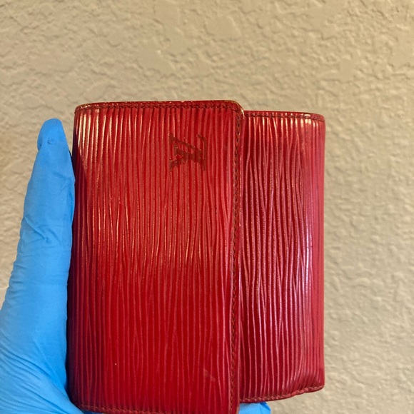 COPY - Louis Vuitton Epi Red Leather Elise Bifold Vintage Wallet datecode SP1915 - Picture 6 of 10